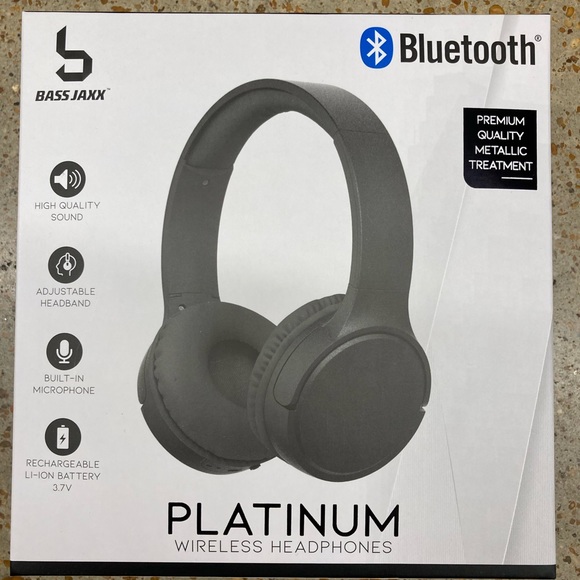 NWT Bluetooth platinum wireless headphones black - Picture 1 of 4